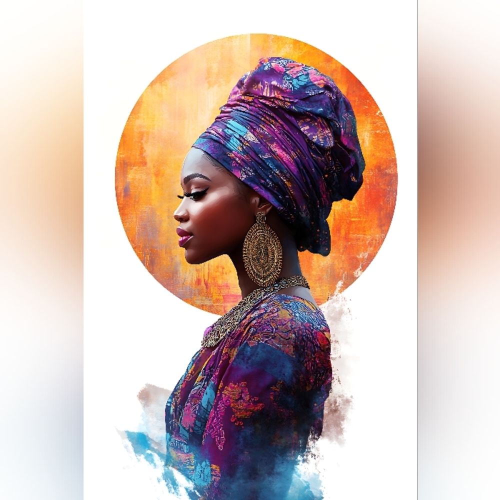 Beautiful African Lady Print